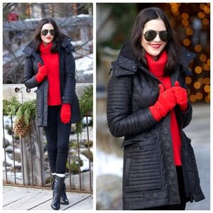 Burberry Brit Quilted Bosworth Black Jacket Coat Large